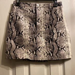 Snake print skirt